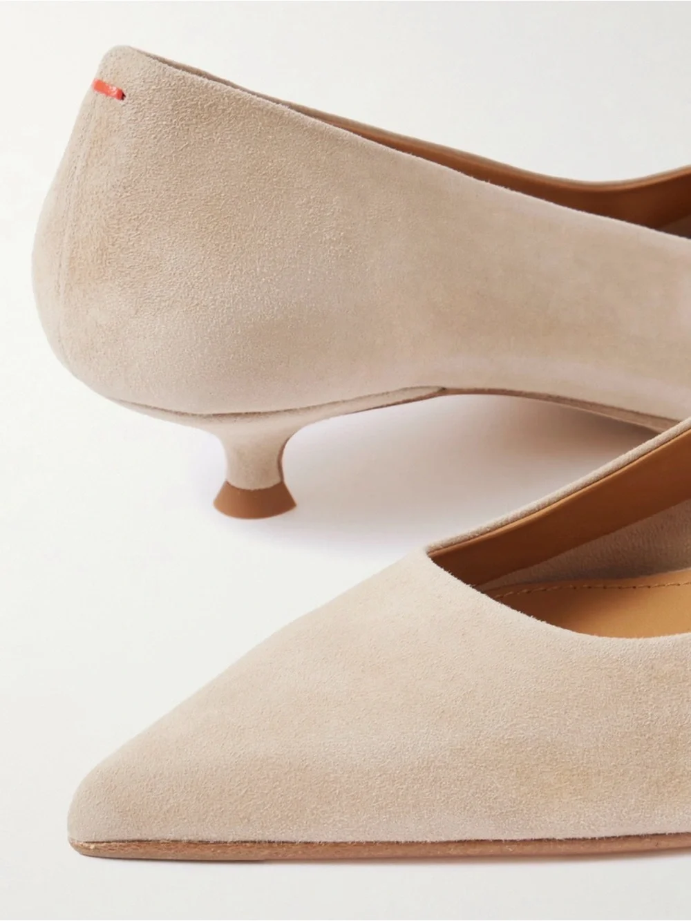 AEYDE Cari Suede Pointed-Toe Pumps SIZE 37